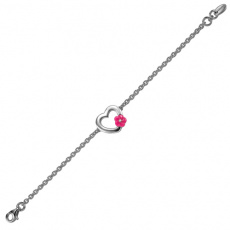 Náramek Esprit Flower Heart Pink ESBR-91052A