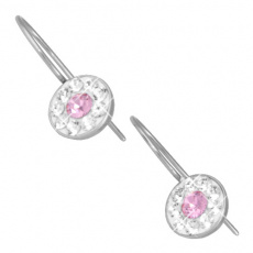 Náušnice s krystaly Swarovski ESSW08-ROSE