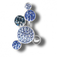 Piercing s krystaly Swarovski Boules B